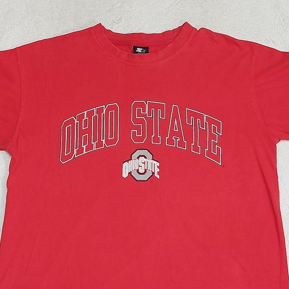 Vintage 90s Ohio State Buckeyes Red Starter Graphic T-Shirt Men's Size Large - Picture 2 of 7